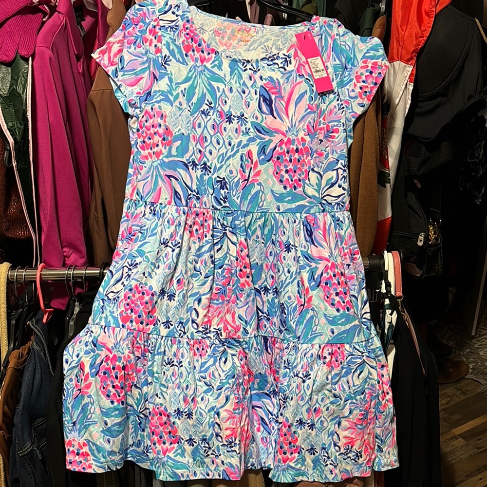 Lilly Pulitzer Floral Dress - Pink and Blue